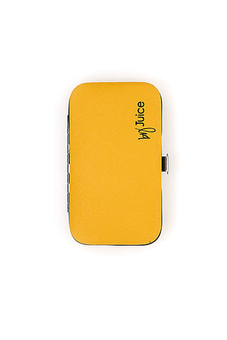 Gelbes Maniküreset mit Etui Selun