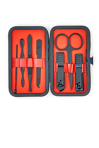Set manicure nero con custodia Selun