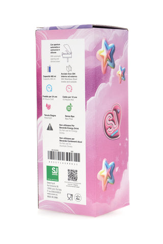 Rosa Thermosflasche mit Strohhalm SJ Girl Teddybär