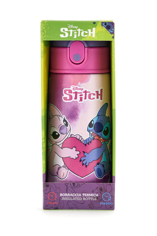 Rosa Thermosflasche mit Strohhalm – Disney Stitch