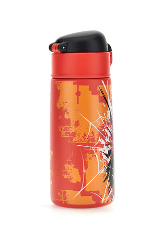 Rote Thermosflasche mit Strohhalm von Marvel Spiderman
