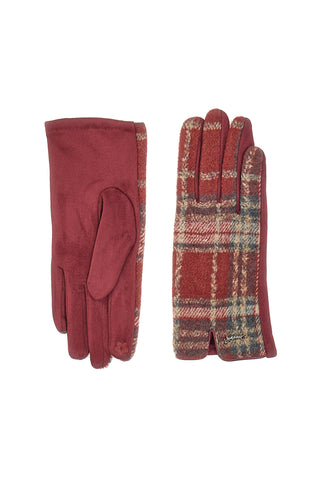 Bordeaux-Tartan-Handschuhe Gianmarco Venturi 62960