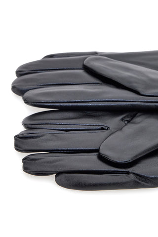 Schwarze Handschuhe mit Fell Gianmarco Venturi 33025 für Herren