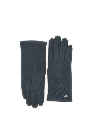 Guanti neri con strass applicati Gianmarco Venturi CLASS 62682