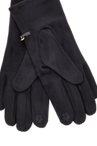 Guanti neri con catena e touch screen Biagiotti LB25W905-20