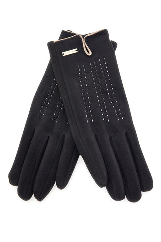 Elegante schwarze Touchscreen-Handschuhe mit warmem Innenfutter Biagiotti LB25W903-20