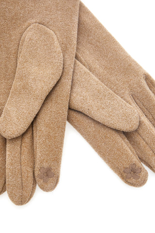 Beige Touchscreen-Handschuhe mit warmem Innenfutter Biagiotti LB25W908-20