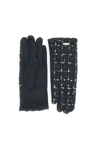 Biagiotti LB25W906-20 Schwarze Touchscreen-Tweedhandschuhe