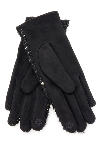 Biagiotti LB25W906-20 Schwarze Touchscreen-Tweedhandschuhe