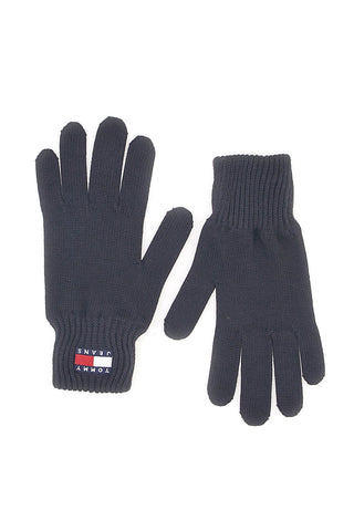 Guanti neri in maglia 100% cotone Tommy Jeans Heritage Gloves