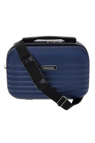 Beauty case blu rigido con tracolla Prima riga Pr194