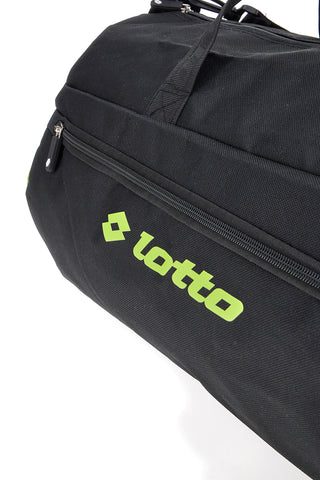 Borsone nero con inserti verdi Lotto LTT427