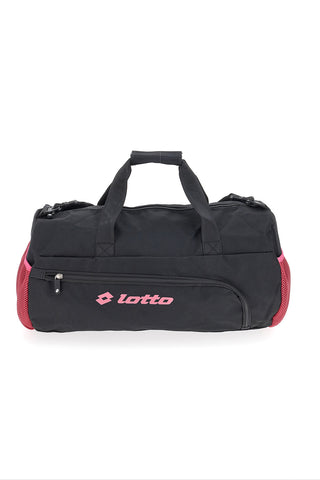 Borsone nero con inserti rosa Lotto LTT427