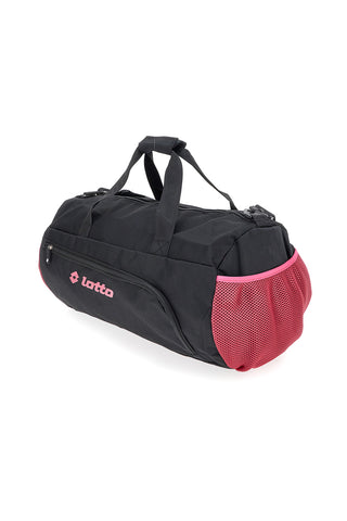 Borsone nero con inserti rosa Lotto LTT427