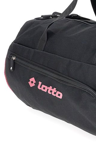 Borsone nero con inserti rosa Lotto LTT427