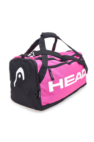 Fuchsia Stoff Seesack mit Griffen und Schulterriemen Kopf HDF011-410