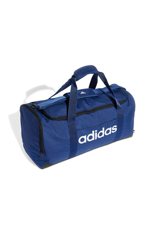 Borsa blu con manici rinforzati e logo bianco Adidas IN6116