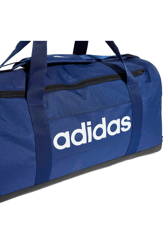Borsa blu con manici rinforzati e logo bianco Adidas IN6116