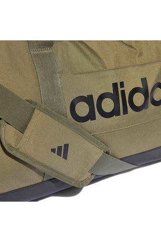 Borsone verde con logo laterale Adidas Linear Duffel