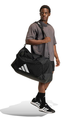 Borsone Nero con Logo a Tre Strisce Adidas JZ606