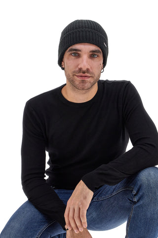 Berretto in maglia Nero Gian Marco Venturi 73116