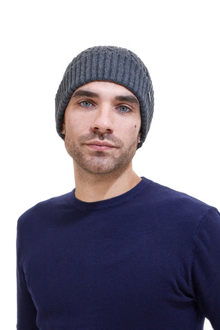 Gina Marco Venturi Graue Strickmütze 73125