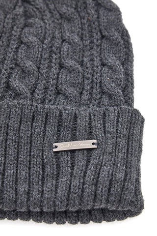 Gina Marco Venturi Graue Strickmütze 73125