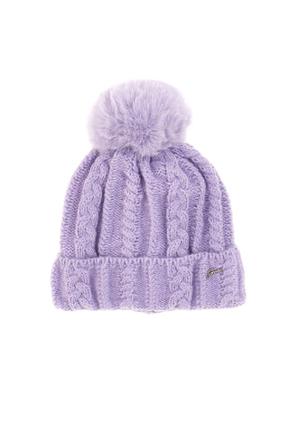 Berretto con Pom Pon Viola GianMarco Venturi 62951