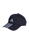 Blaue Kappe mit gebogenem Schirm Adidas Baseball 3S Cap