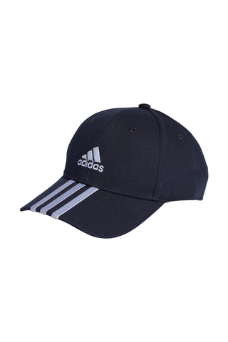 Blaue Kappe mit gebogenem Schirm Adidas Baseball 3S Cap