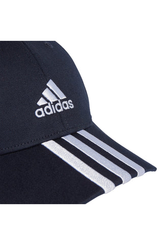 Blaue Kappe mit gebogenem Schirm Adidas Baseball 3S Cap