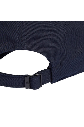 Blaue Kappe mit gebogenem Schirm Adidas Baseball 3S Cap