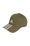 Grüne Kappe mit gebogenem Schirm Adidas Baseball 3S Cap