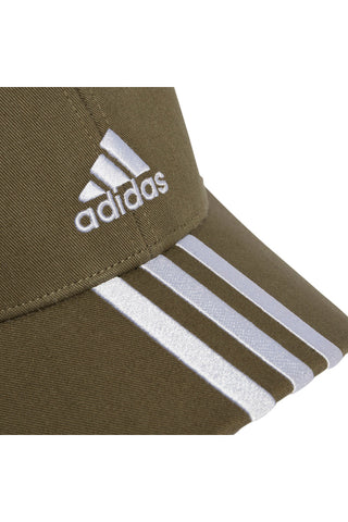 Grüne Kappe mit gebogenem Schirm Adidas Baseball 3S Cap