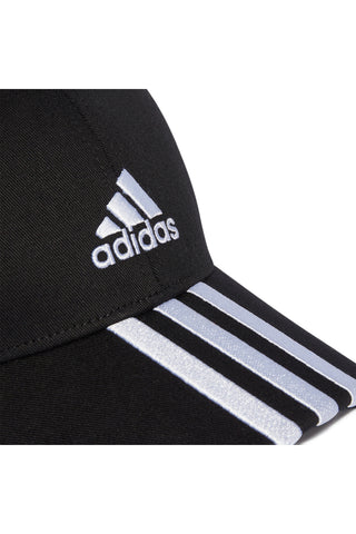 Schwarze Cap mit gebogenem Schirm Adidas Baseball 3S Cap