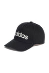 Kappe mit schwarzem Schirm und weißem ADIDAS DAILY CAP-Logo