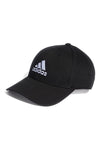 Kappe mit schwarzem Schirm und weißem Adidas-Logo ADIDAS BBALL CAP COT