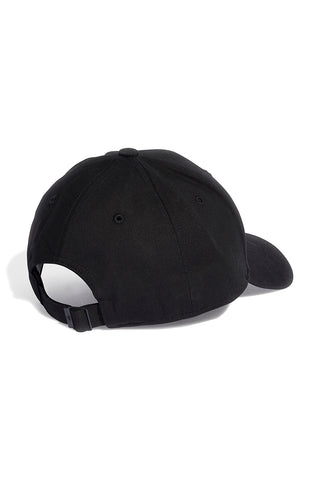 Kappe mit schwarzem Schirm und weißem Adidas-Logo ADIDAS BBALL CAP COT