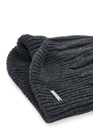 Berretto a Coste Antracite Gianmarco Venturi 73341 da Uomo