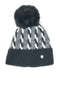 Berretto con pon-pon nero e bianco con interno foderato GIANMARCO VENTURI 61055