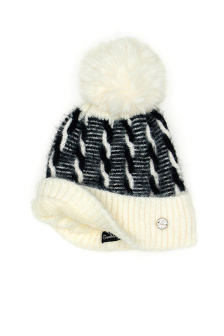 Berretto con pon-pon bianco con interno foderato GIANMARCO VENTURI 61055