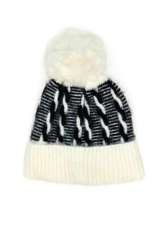 Berretto con pon-pon bianco con interno foderato GIANMARCO VENTURI 61055