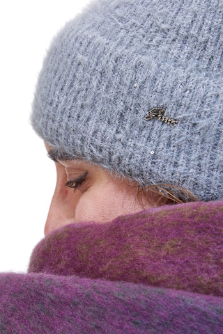 Berretto Grigio Con Filo Argentato Gianmarco Venturi 61050