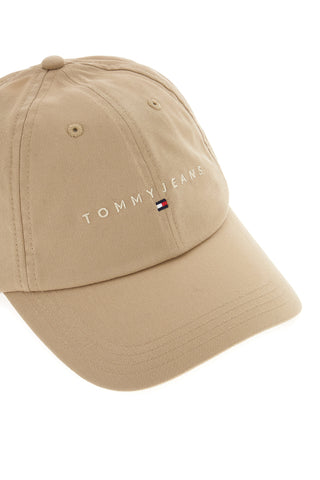 TOMMY JEANS LOGO CAP Beige verstellbare Kappe