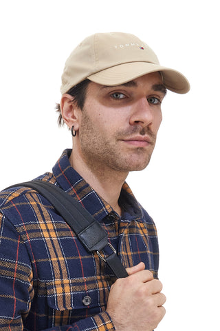 TOMMY JEANS LOGO CAP Beige verstellbare Kappe