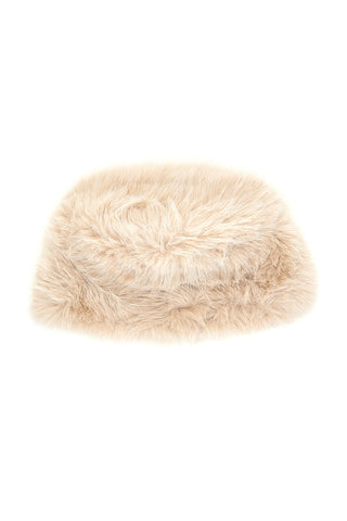 Beigefarbene Mütze aus Fellimitat Gianmarco Venturi CLASS 63219
