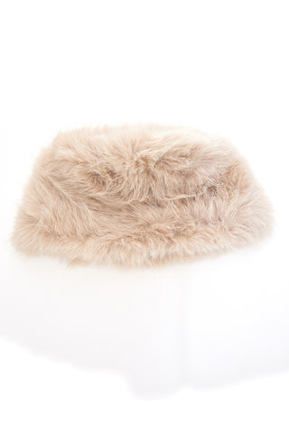 Cappello beige in pelliccia effetto furry Gianmarco Venturi CLASS 63219