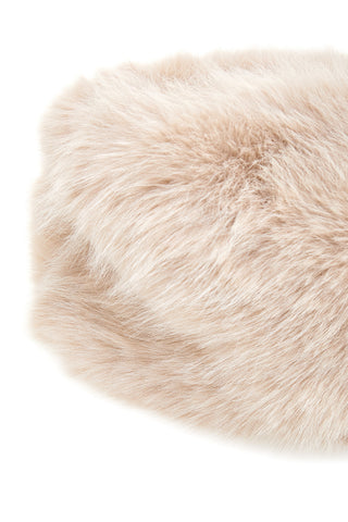 Beigefarbene Mütze aus Fellimitat Gianmarco Venturi CLASS 63219