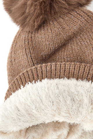 Cappello marrone con pon pon interno caldo GianMarco Venturi CLASS 66469