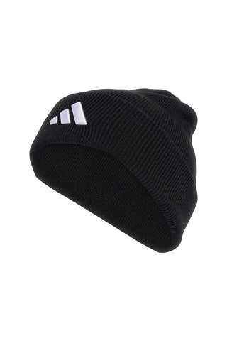 Schwarze Strickmütze mit gesticktem Adidas NEW LOG BEA CUF Logo